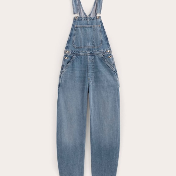 Everlane Curve Overall in Light Indigo, Size Large, Cotton/Denim - Picture 2 of 4
